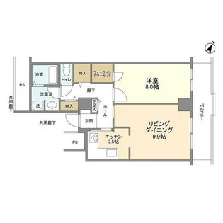 トルナーレ日本橋浜町【17階】の間取り