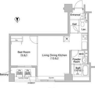 コンフォリア銀座EAST【6階】の間取り