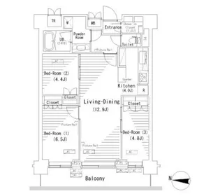 パークアクシス辰巳ステージ【10階】の間取り