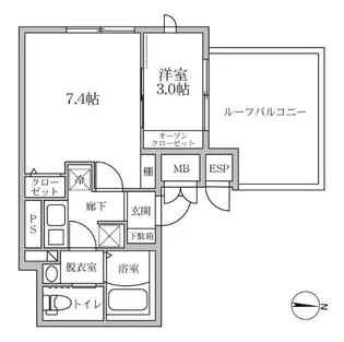 ラヴィエール菊川駅前【5階】の間取り