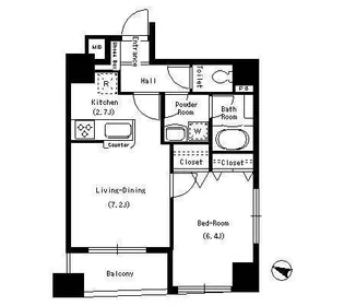 ラクラス日本橋久松町【9階】の間取り