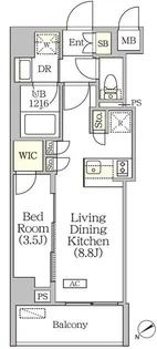 ORSUS清澄白河リバーフロント【1階】の間取り