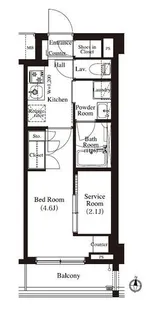 アジュールテラス住吉【4階】の間取り