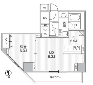 HF曳舟レジデンス【4階】の間取り