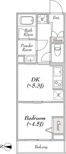 ルミークアン東陽町【4階】の間取り