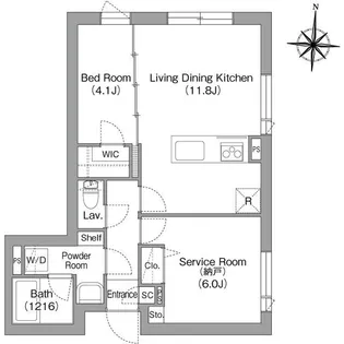 コンフォリア・リヴ両国イースト【1階】の間取り