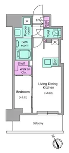 クレストコート門前仲町【8階】の間取り