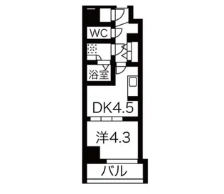 ルネサンスコート築地【4階】の間取り