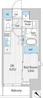 IPSE東京月島【4階】の間取り