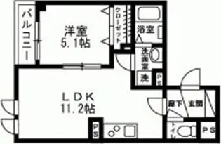 アルカディア扇橋【3階】の間取り