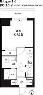 コスモリード錦糸町【6階】の間取り