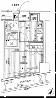 ソアブール日本橋【4階】の間取り