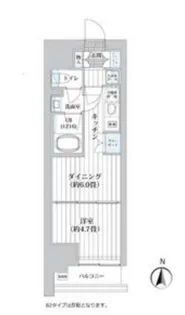 ライオンズフォーシア清澄白河【9階】の間取り