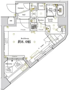 ディアレイシャス東京ベイ潮見【5階】の間取り