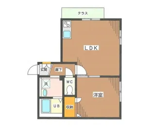 メゾンメルヴェイユ【1階】の間取り