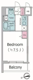 レジディア銀座東【7階】の間取り