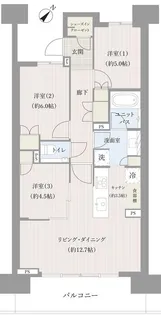 HARUMI FLAG SUN VILLAGE F棟 F棟【2階】の間取り