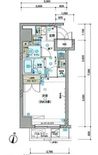 ヴェルト錦糸町II【8階】の間取り