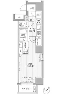 エムズサニーパレス月島【2階】の間取り