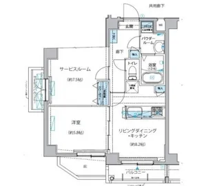 ARCOBALENO KAMEIDOII(アルコバレーノ亀戸II)【6階】の間取り