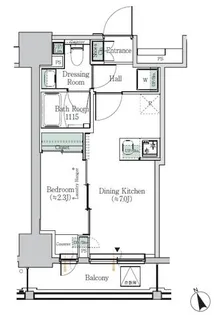 ONE ROOF RESIDENCE ASAKUSABASHI【10階】の間取り