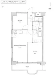 SOCIETY(ソサエティ)清澄白河【6階】の間取り