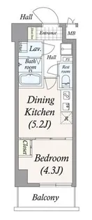 GRAN PASEO 清澄白河【4階】の間取り
