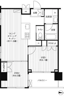 グランハイツ錦糸町【9階】の間取り