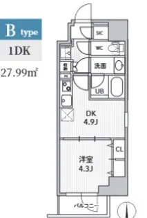 S-RESIDENCE住吉aquacht【302号室】の間取り