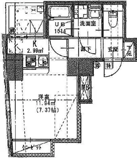 S-RESIDENCE日本橋浜町【2階】の間取り