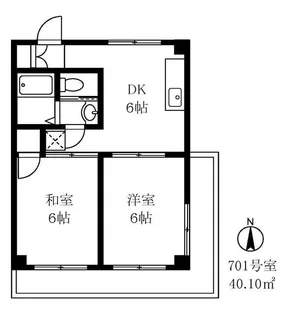 パークヒルズ越前屋【7階】の間取り