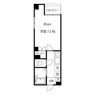 ブリヂネル堀留【4階】の間取り
