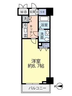 ライジングプレイス錦糸町【2階】の間取り
