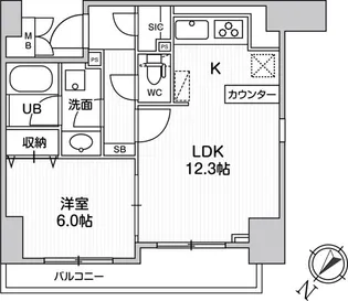 LUNIQ日本橋【10階】の間取り