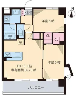 Yun Park Kiba【4階】の間取り