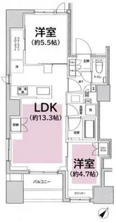 フレンシア築地【10階】の間取り