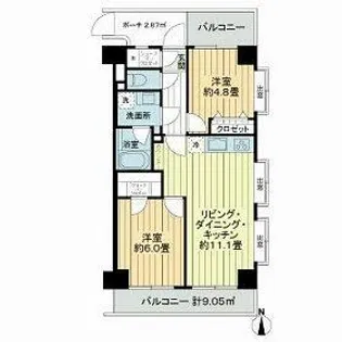NICアーバンハイム木場公園【3階号室】の間取り