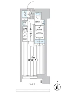 ライオンズフォーシア清澄白河【7階】の間取り