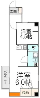 田辺コーポ【5階】の間取り