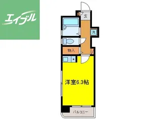 ライオンズマンション諏訪神社前【5階】の間取り