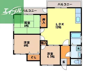 新宅嶋アパート【1号室】の間取り
