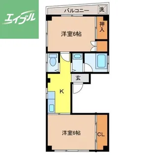 バウハウスサード【3F号室】の間取り