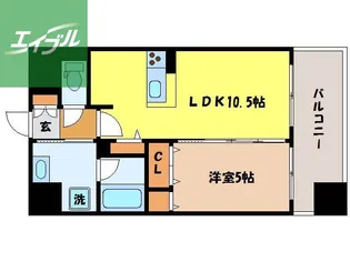 ABITI浜町【5階】の間取り