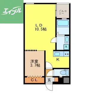 con te partiro【107号室】の間取り