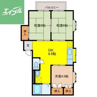 メゾン・ド・コリン【202号室】の間取り