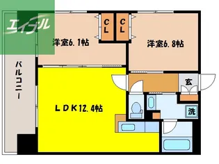 ABITI浜町【12階】の間取り
