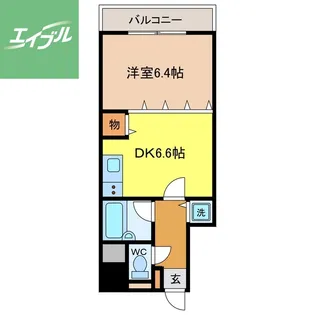 クオーレ鍛冶屋町【3階】の間取り