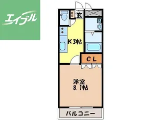 ビーナスコート【2階】の間取り