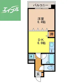 クオーレ鍛冶屋町【5階】の間取り