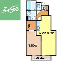 コーポルポ【1階】の間取り